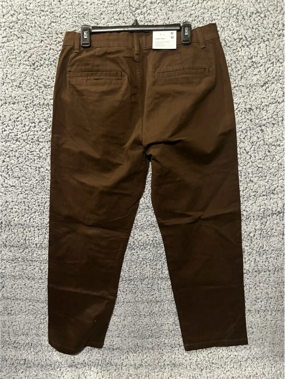 Goodfellow & Co Utility Straight Leg Pants Mens 31x32 Brown Cotton Mid Rise